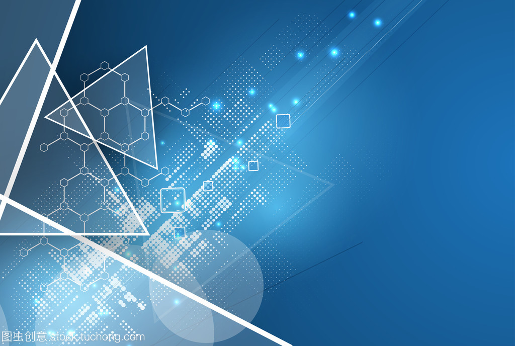 未來的技術風格。優雅商務科技演示文稿背景